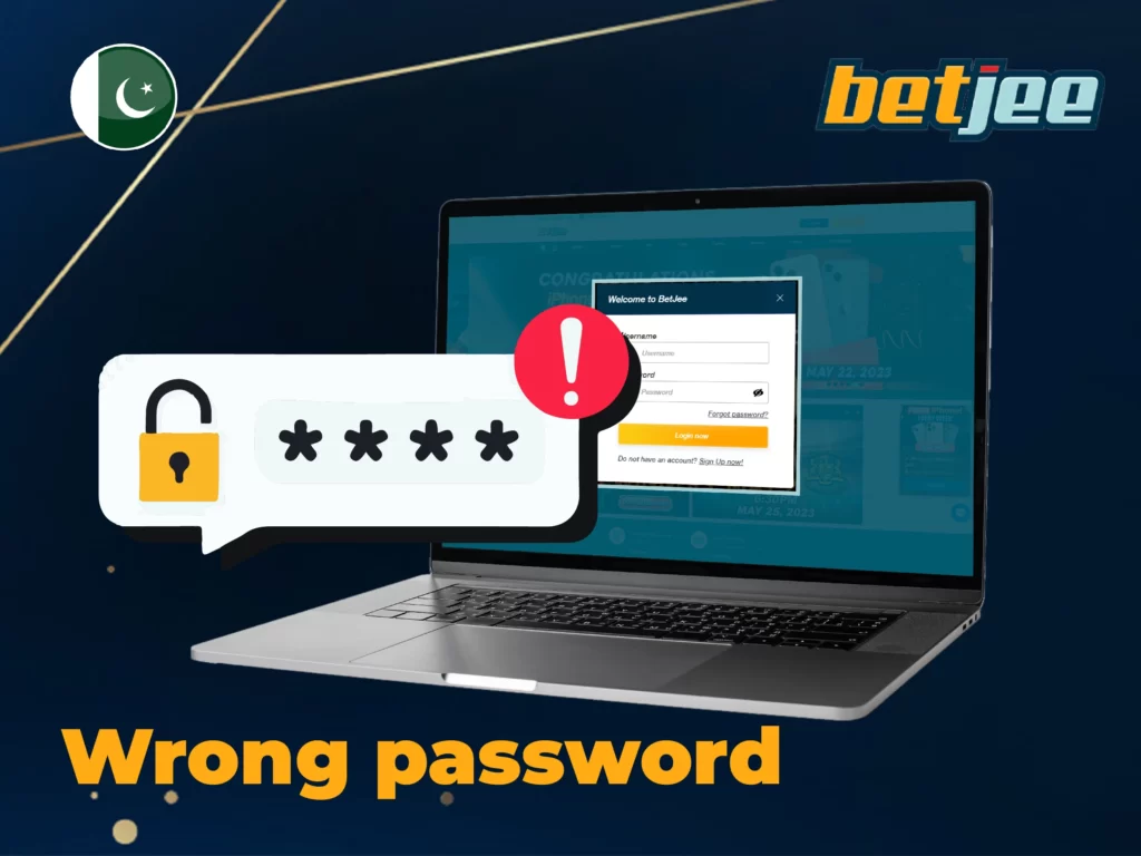 Check if you are using the correct password while login at Betjee account